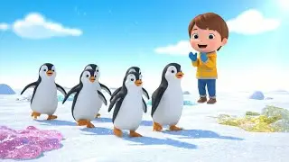 Five Silly Baby Penguins Marching Together 🐧❄️ | Funny Toddler Song | Kids Rhymes