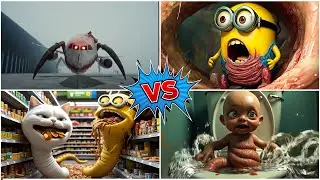 Minion EXE 🆚Infected Sky🆚Minion kitten EXE🆚baby WORM