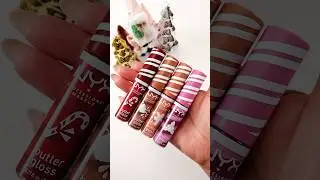 NYX Cosmetics *NEW* Butter Gloss Swirl Holiday Lip Gloss 🎄💋🎅 #shorts
