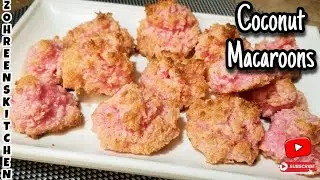Bakery Style Coconut Macaroons | 3 Ingredient cookies | Recipe By Zohreen | In Urdu