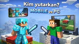 PC PLAYER BILAN 1V1 TUSHDIM //// MINECRAFT UZBEKCHA 