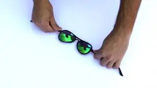 Unbreakable Sunglasses by REKS, Black AVIATOR with Green mirror Polycarbonate Lenses
