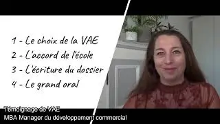 Témoignage VAE niveau 7, vécu, expérience, MBA de manager du développement commercial de l'IPAC