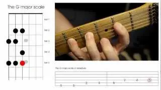 How to play the G major scale on a guitar - Beginners guitar lesson
