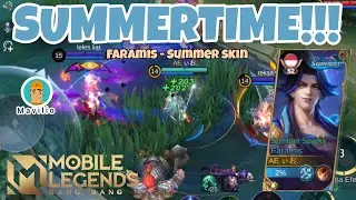 SUMMERTIME!!! Review Skin Summer Faramis - Summer Sparks Mobile Legends Gameplay