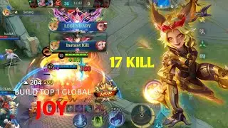 GAMEPLAY JOY AGGRESSIVE 17 KILL!! - BUILD TOP 1 GLOBAL JOY ~ MLBB