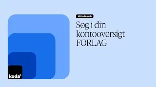 S&oslash;g i din kontooversigt FORLAG