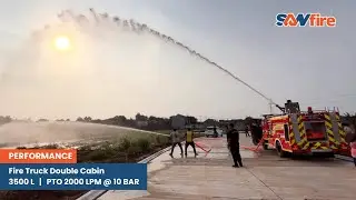 Performance Pemadam Fire Truck Double Cabin 3500 L | PTO 2000 LPM SANFire