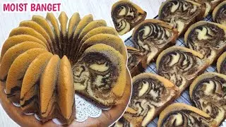 Moist Banget Marmer Butter Cake 3 Rasa - Resep Marble Butter Cake Panggang