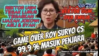 Game Over Roy Suryo cs 99.9% Masuk Penjara//UGM Tegaskan Ijazah Jokowi Asli & Sah..!!