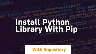 install python library with pip