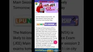 #jee main admit card 2nd session #official update