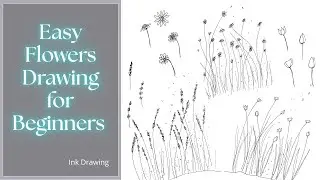 3 Easy Flowers Drawing for Beginners: Daisy, Lavender & Tulip