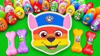 Making Rainbow Chase Paw Patrol Slime Bathtub by mixing Eggs Numberblocks CLAY | Satisfying ASMR