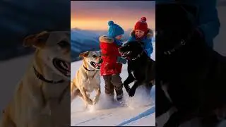 Three Friends and the Dancing Snowflakes | Winter Story #kidstv #kidstory  #kidsmusic #labrador