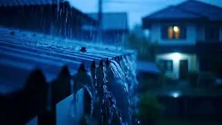 Gentle Midnight Rain ASMR for Quiet Sleep and Peaceful Dreams in a Calm Dark Night Atmosphere