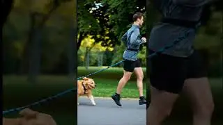 Hands-Free Dog Leash with Zip Pouch & Bungee - Perfect for Running #iyoshop