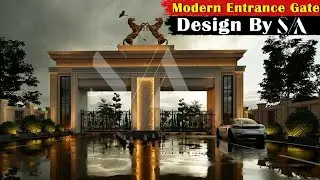 Best Modern Entrance Gate 3D Elevation Design | SA Designs and Associates