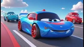 Three Racing Cars Learn Red Blue Green | Color Song for Kids | Learn with Fast Cars