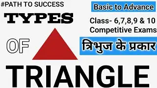 Types of Triangle based on sides and angles | Triangle | Maths Class 6 7 8 9 10 | Competitive exams