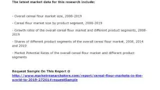 Cereal Flour Market in the World: Industry Size, Development, and Forecasts 2019