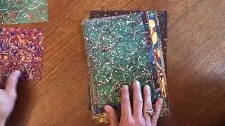 Marbled paper lot 20 lovely sheets c.1830-1890's European American excellent