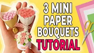 DIY Mini paper bouquets | How To Make paper flowers making Step By Step
