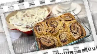 ❤️Fluffige schwedische Zimtschnecken mit Zimt und Kardamom - Hefeschnecken - mit Frischkäse-Frosting
