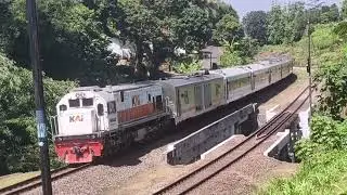 🚆 Epic Train Spotting in Indonesia! | Powerful KAI Train on Scenic Curved Railway
