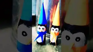 cute penguin🐧 || reuse plastic bottles 😮 #shorts#youtubeshorts#diy#art#artist#trending#cutepenguin