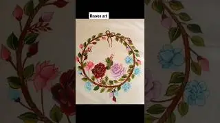 fabric painting design #viral #painting #trending #shortsfeed #art #youtubeshorts #bedsheet #viral