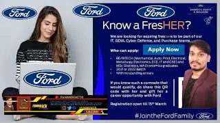 Ford off campus Hiring 2022,2021 Batch|| Multiple Fresher Role B.E/B.Tech/M.Sc/MA #Ford #FunandFacto