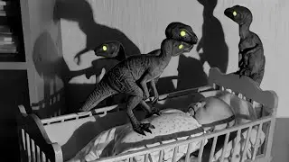 Scene Child and Compsognathus from Jurassic Park