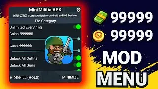 Mini Militia Mod Menu APK v9 (God Mode, One Bullet Kill, Unlimited Everything & More)