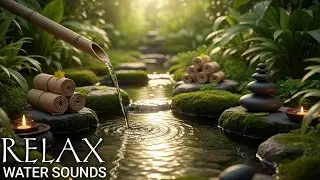 Experience peace through music and the sound of calm water, relieve stress and sleep