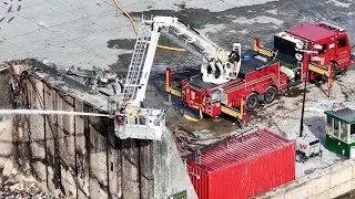 2nd Day of the Recycling Facility Fire, Northampton, Pennsylvania - 2.5.25