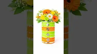 Beautiful Mirror Mosaic Art DIY ✨#diy #short #mirrormosaic #vase #viral #homemadedecor #ytshorts