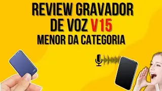 O MENOR gravador de VOZ do MUNDO (Categoria Espiã) - Gravador V15 Pega Traição, Sensor de Voz 32gb