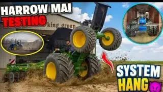 😱Finally आज bulldozed में डबल tyre डाल दिया ll sonalika rx harrow testing system hang