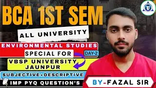 BCA 1st Semester Environmental Studies 🌱| IMP PYQ Questions | VBSP University Jaunpur | Exam 2026-#2
