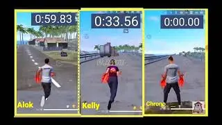Speed Ablity Test  |    Alok VS Kelly VS Crono FREE FIRE