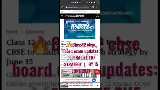 class12 cbse board exam updates: finalize the strategy by 15 JUNE 2021 #hotnews /must watch this