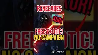 😱 Бесплатное экзотическое оружие в кампании?! 👍 Destiny 2 Renegades!