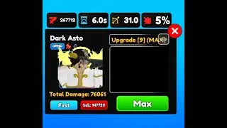 *OP* UNIQUE EVO MAXED DARK ASTA AND SKIN SHOWCASE  - Roblox Anime Adventures