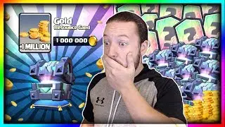 1 MILLION GOLD!! MOST INSANE CHEST OPENING EVER!! Clash Royale Mass Gemming Spree