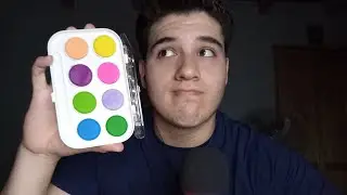 ASMR // Pintando tu carita de color AZUL 🐟 // Spit Painting 