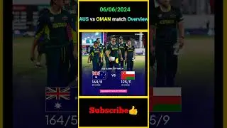 (06/06/2024) AUS vs OMAN match Overview | #factsmaavalite #australia #omancricket #t20worldcup2024