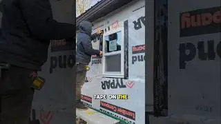 How to tape a window! The correct way! #construction #homeowner #carpentry #trick #diy