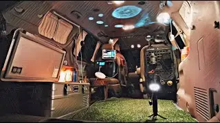 A comfortable car camping set alone as a camping item [ VANLIFE & ASMR ]