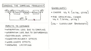 Digital control 27: Choosing the sampling rate